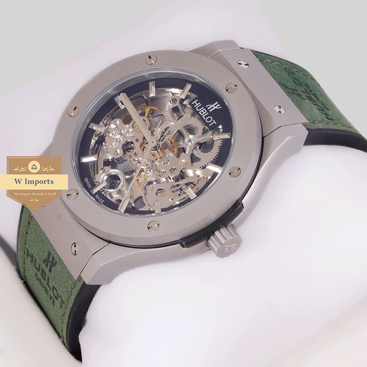 Latest Collection Silver Matt Case With Skeleton Dial Automatic watch