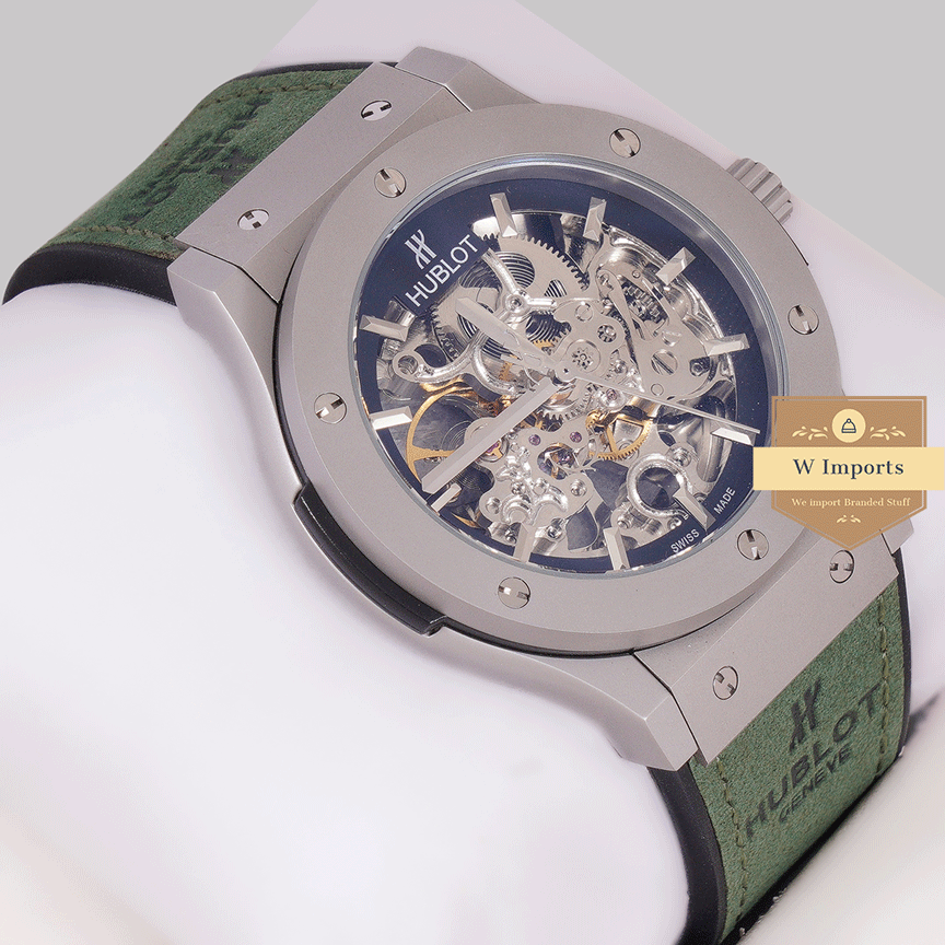 Latest Collection Silver Matt Case With Skeleton Dial Automatic watch