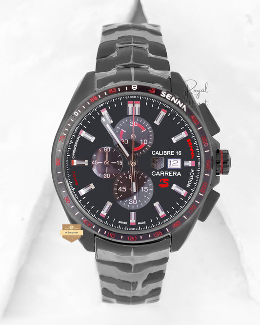 Latest Collection Chronograph All Black Stainless Steel Watch