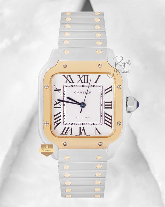 Latest Collection Two Tone Yellow Gold & Silver With White Dial Ladies watch