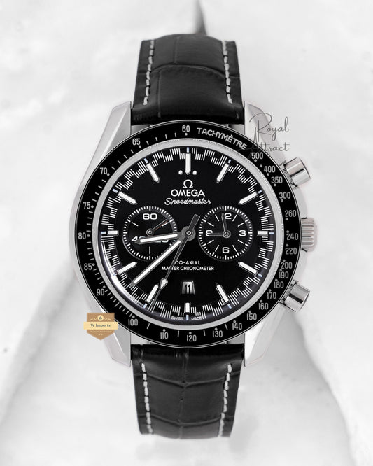 Latest Collection Silver Case With Black Dial & Leather Strap