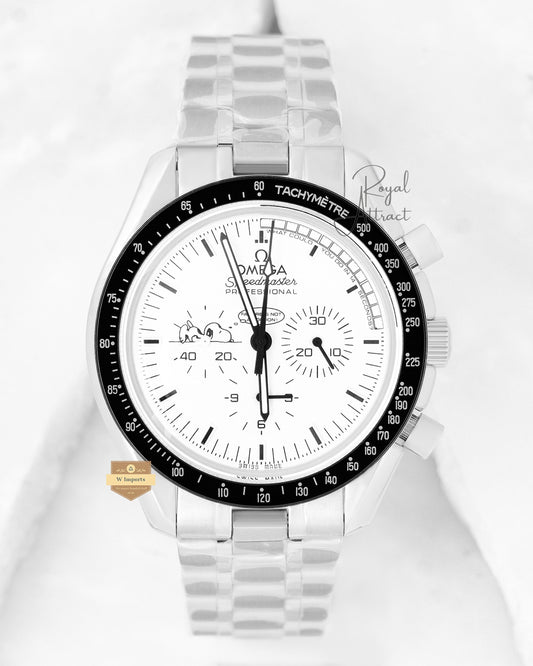 Latest Collection Chronograph Silver With White Dial Chain Watch