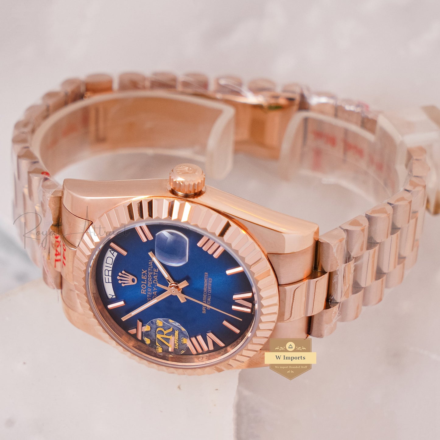 New Arrival Collection 36 Rose Gold With Blue Dial Fluted Bezel ZR Factory