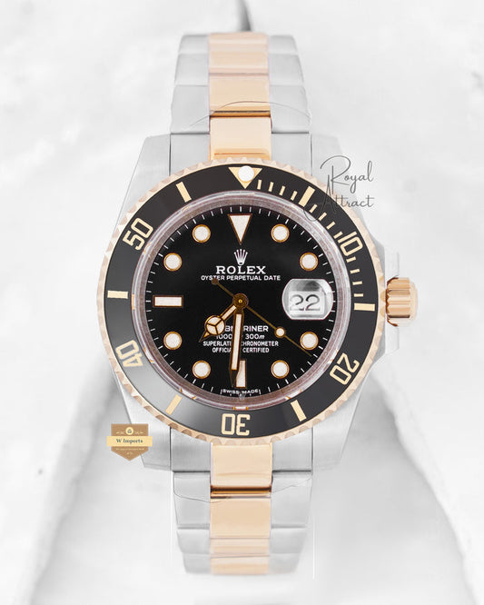 Latest Collection 40 Two Tone Yellow Gold With Black Dial Automatic Watch Bp Made