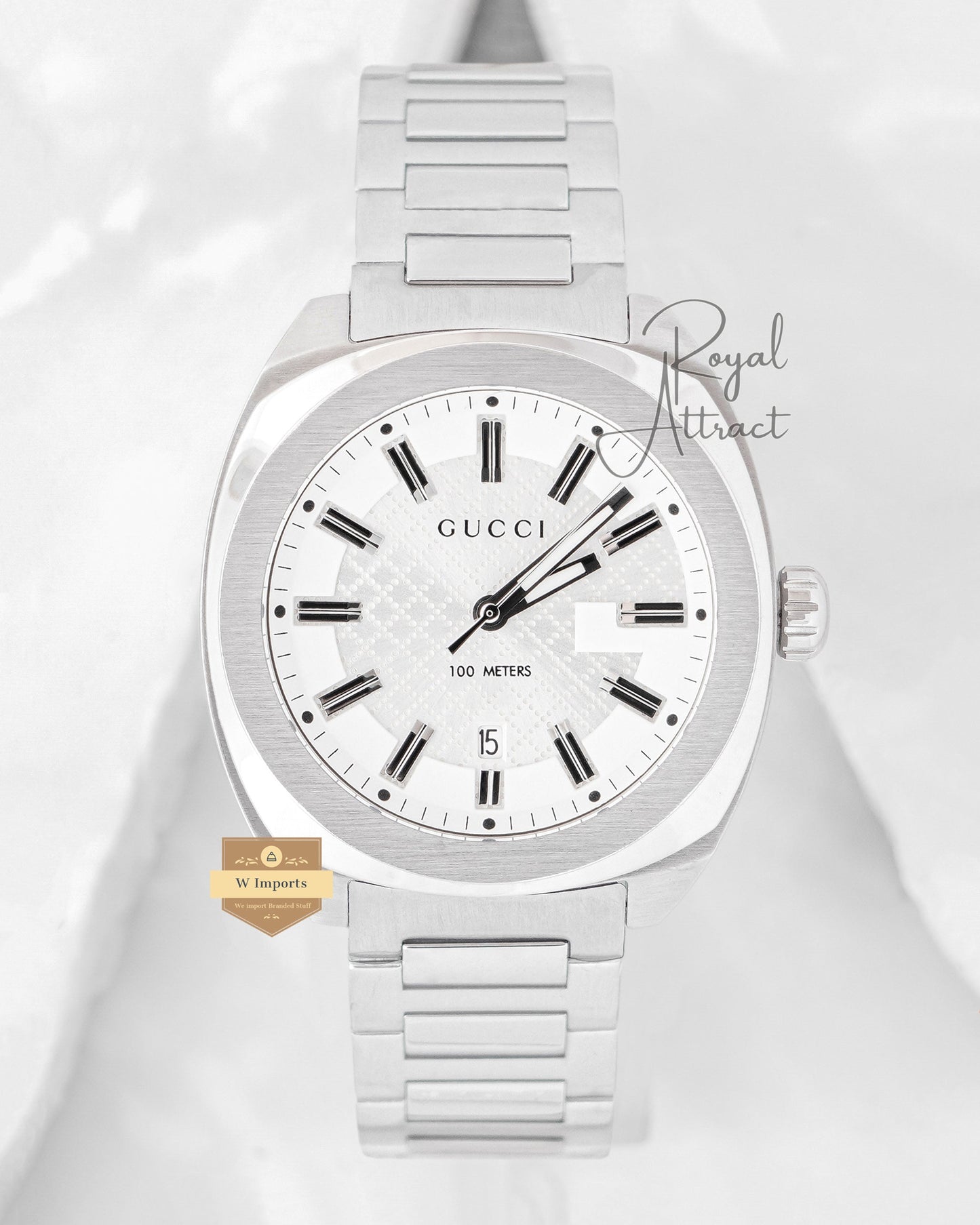 Latest Collection Silver With White Dial Chain watch
