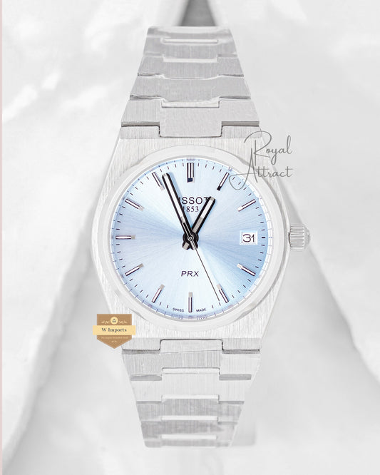 Latest Collection Prx 35mm Silver With Ice Blue Dial Unisex Watch