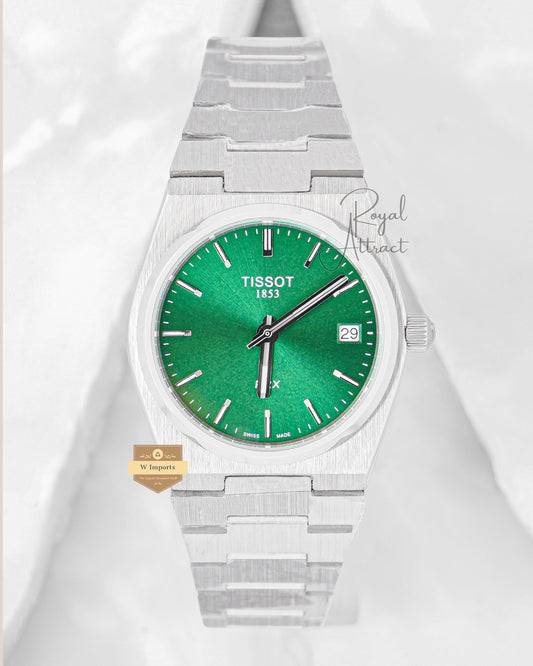 Latest Collection Prx 35mm Silver With Green Dial Unisex Watch