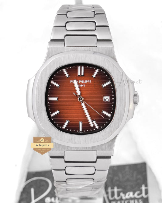 Latest Collection Silver With Brown Dial Automatic Watch
