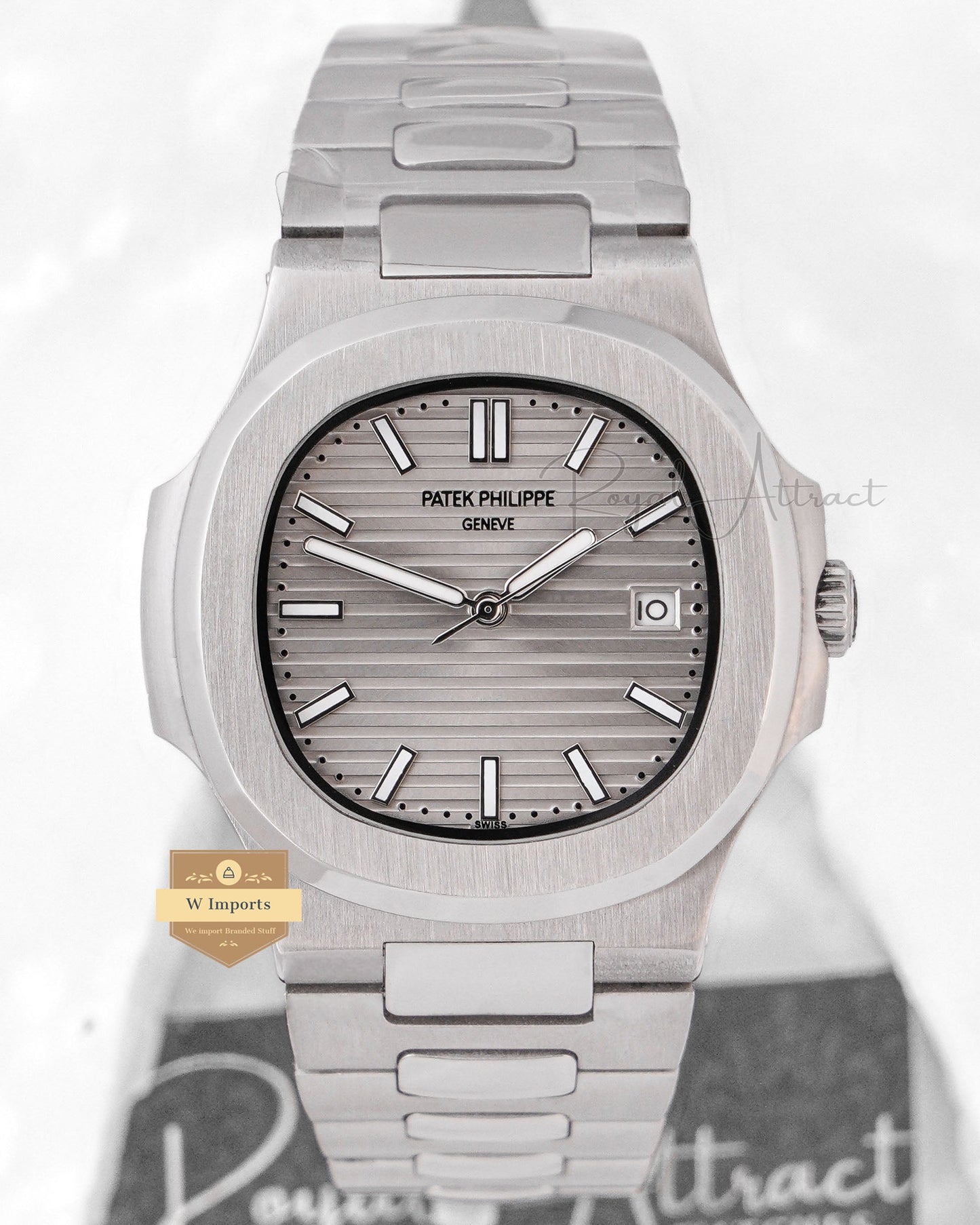Latest Collection Silver With Gray Dial Automatic Watch