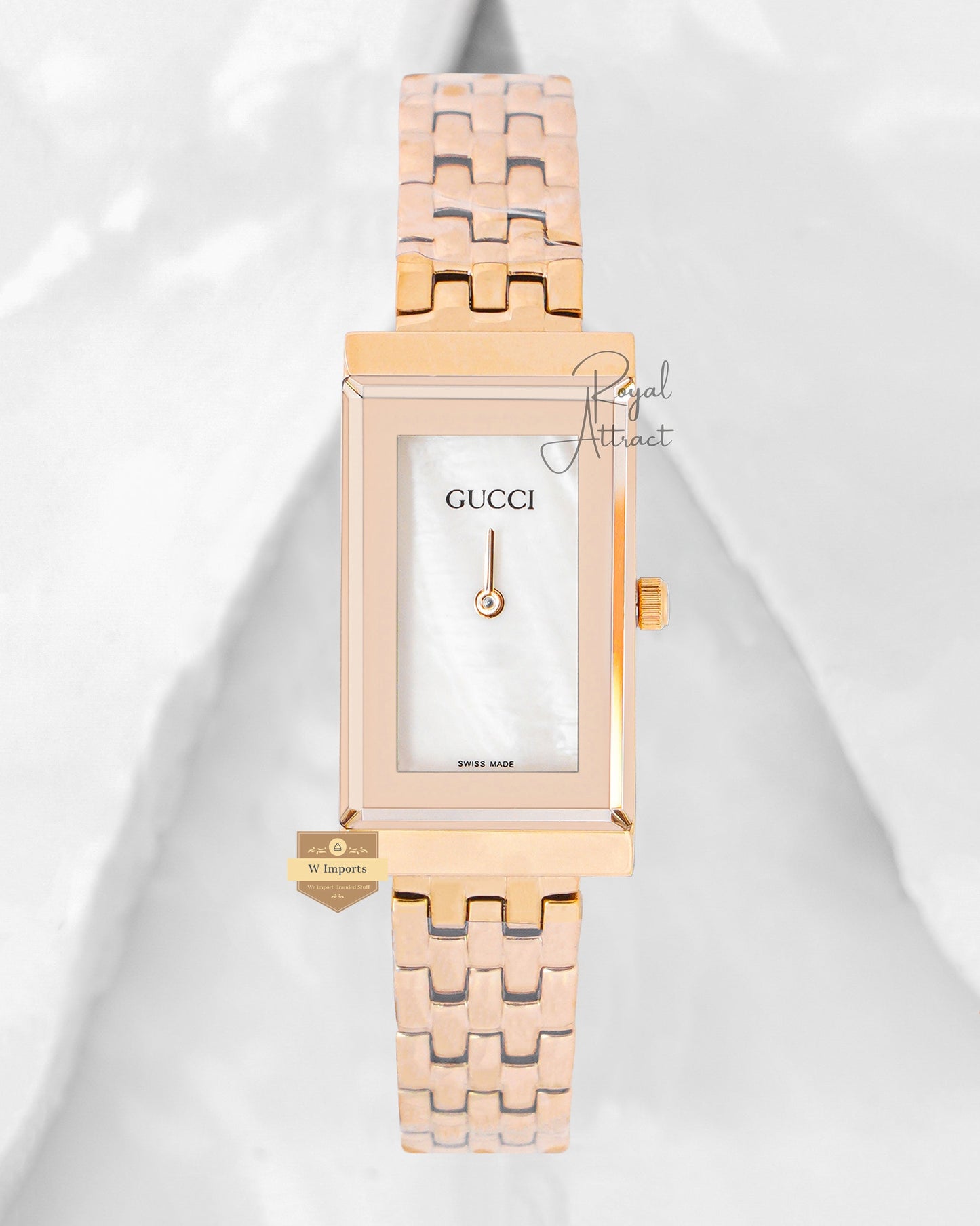 Latest Collection Slimmest Yellow Gold With Mother Of Pearl Dial Ladies Watch