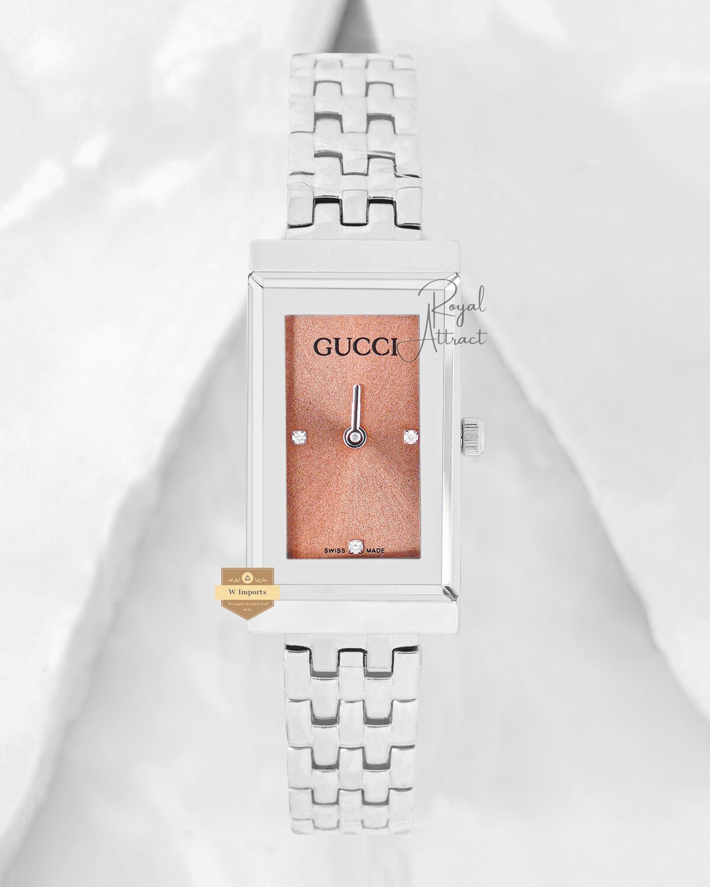 Latest Collection Slimmest Silver With Peach Dial Ladies Watch