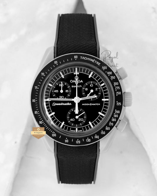 Latest Collection Chronograph Matt Case With Black Dial And Pvc Strap