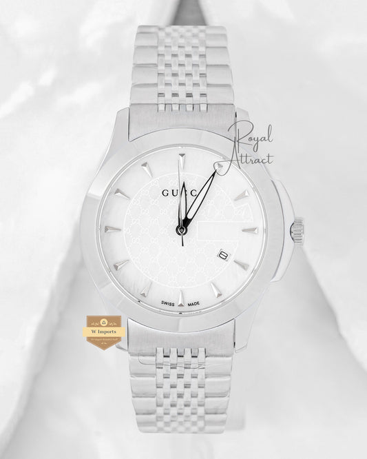 Latest Collection All Silver With Dial Chain Watch