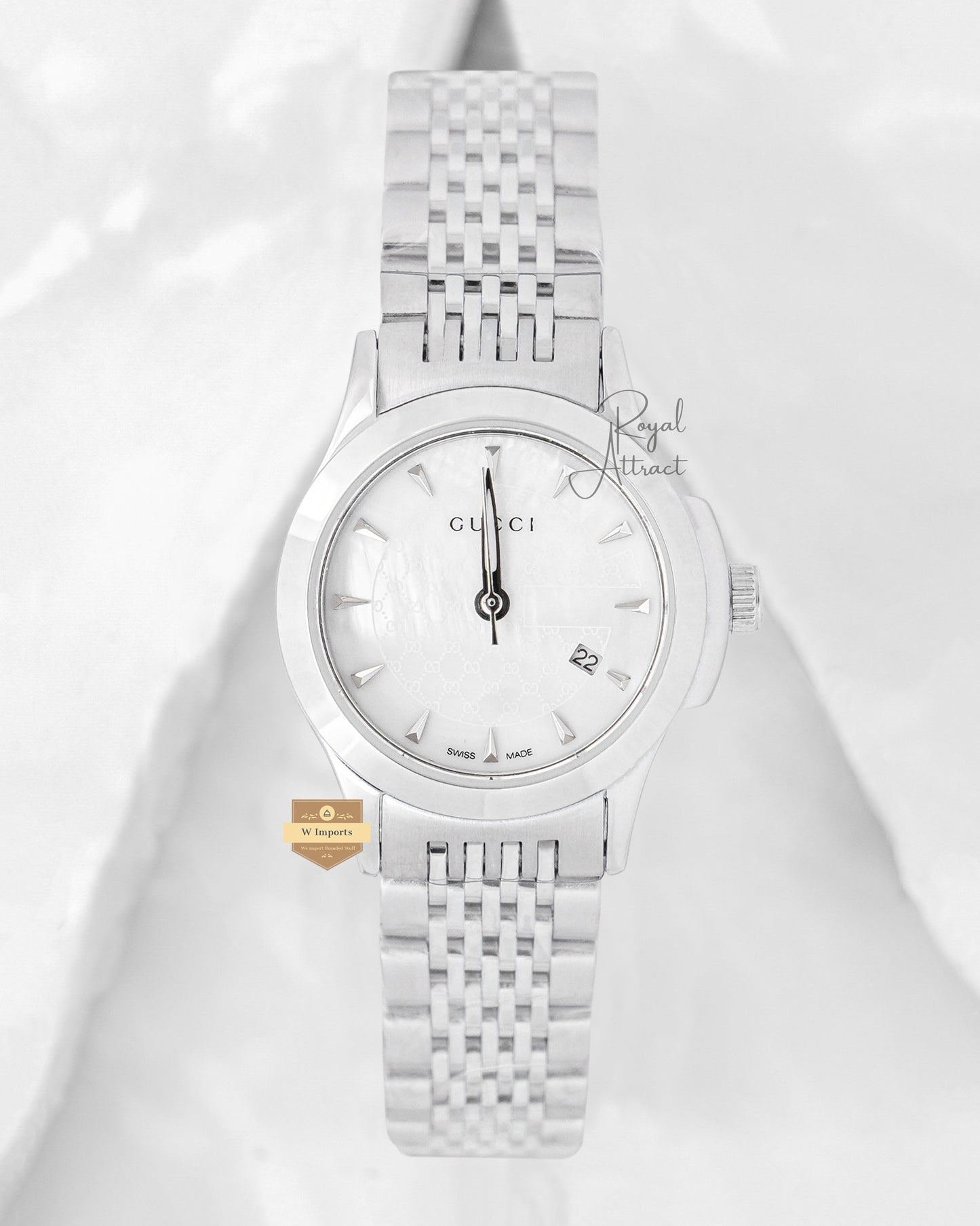 Latest Collection Silver With Mother Of Pearl Dial Ladies Watch