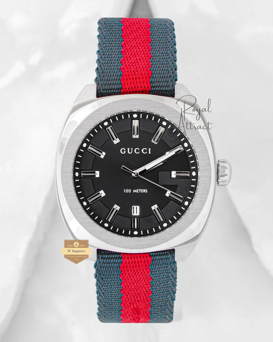 Latest Collection Silver Case & Black Dial With Nylon Strap