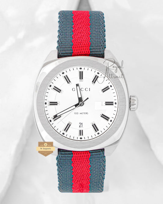 Latest Collection Silver Case & White Dial With Nylon Strap