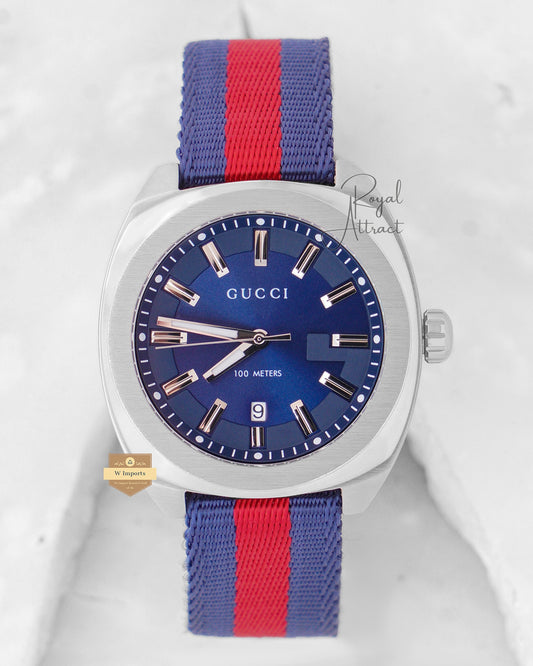 Latest Collection Silver Case & Blue Dial With Nylon Strap