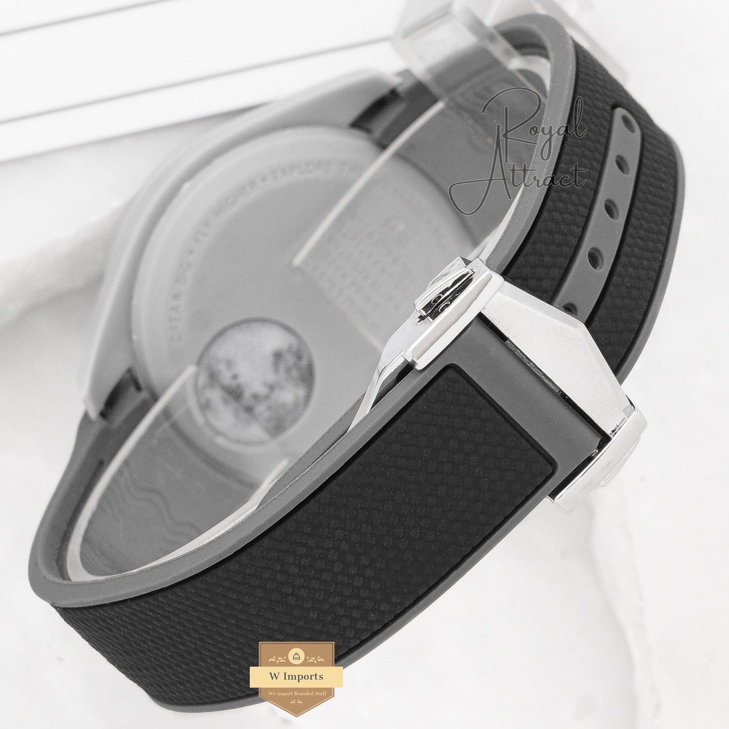 Latest Collection Chronograph Matt Case With Black Dial And Pvc Strap