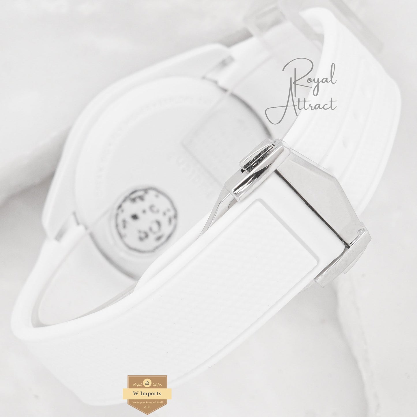 Latest Collection Chronograph All White Case With Dial And Pvc Strap