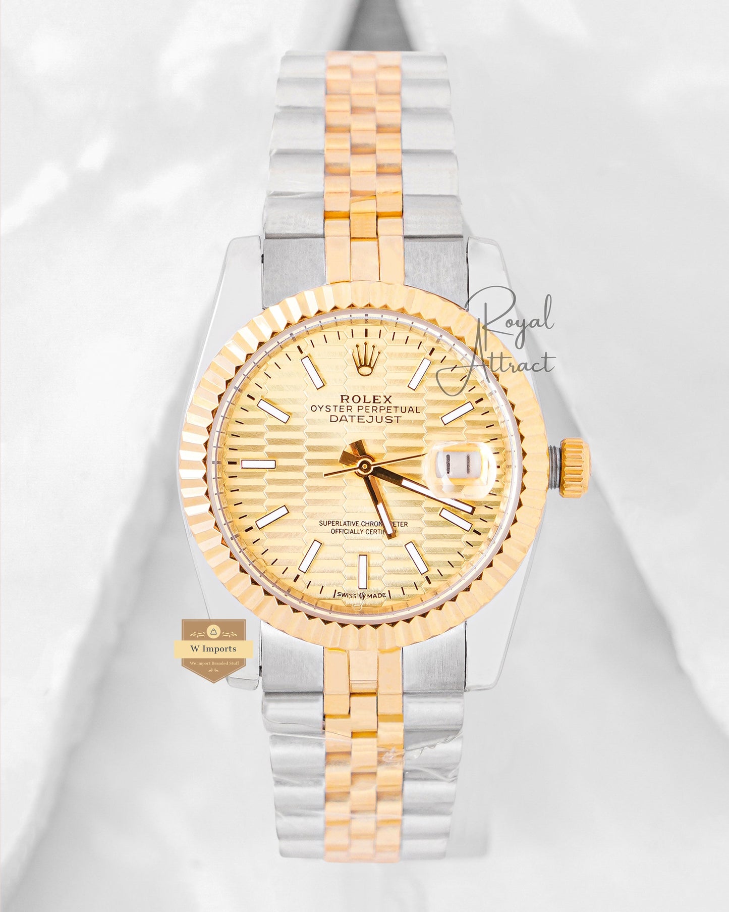 Latest Collection 36 Two Tone Yellow Gold With Texture Dial Automatic Watch Zr Factory