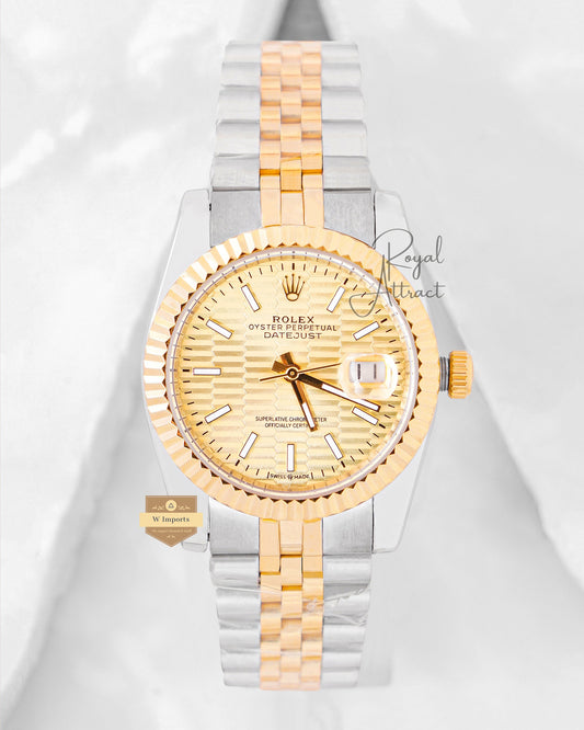 Latest Collection 36 Two Tone Yellow Gold With Texture Dial Automatic Watch Zr Factory