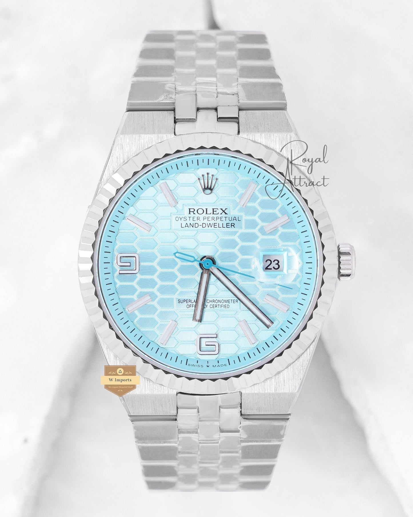 Latest Collection 40 Silver With Ice Blue Dial Automatic Watch BP Made