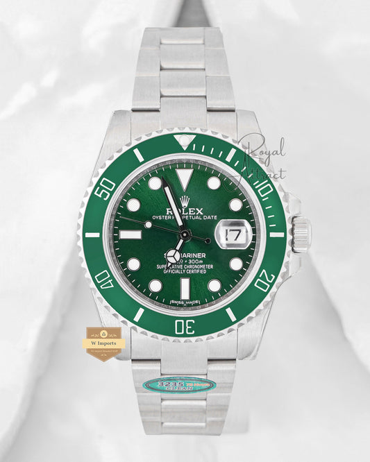 Premium Collection Silver With Green Dial And Bezel Clean Made Automatic Watch