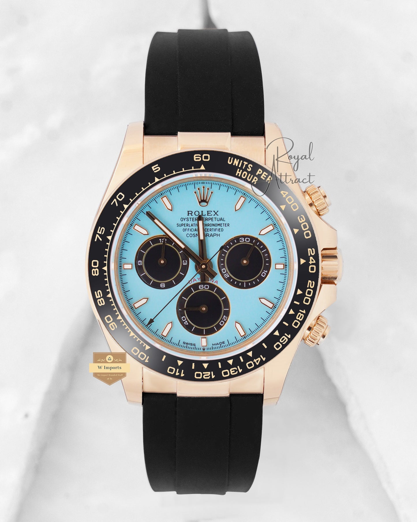 Latest Collection 40 Yellow Gold Case With Tiffany Blue Dial And Pvc Strap Bp Made