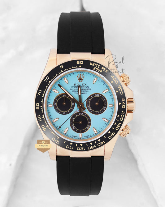 Latest Collection 40 Yellow Gold Case With Tiffany Blue Dial And Pvc Strap Bp Made