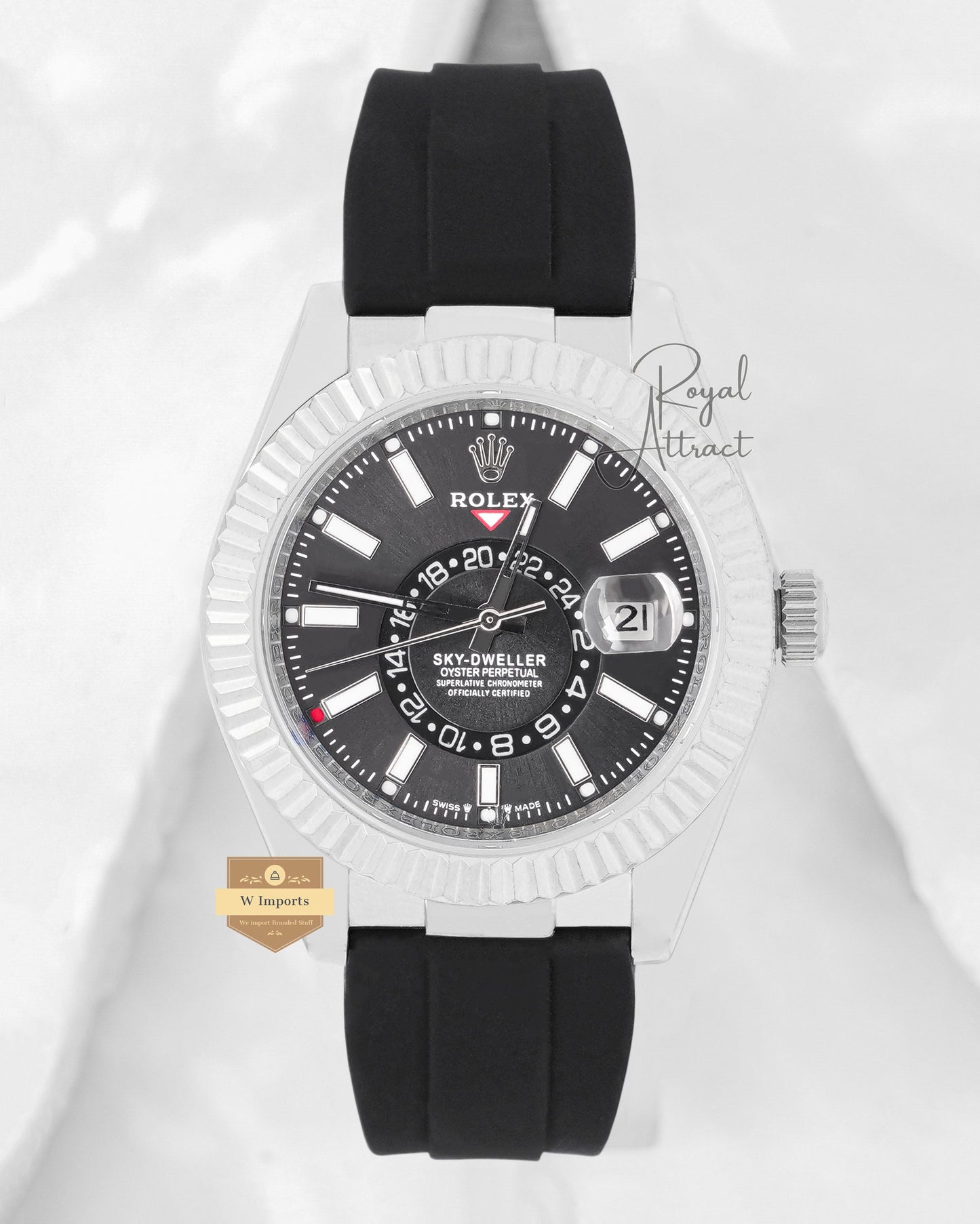 Latest Collection 42 Silver Case With Black Dial Automatic Watch V3 Factory