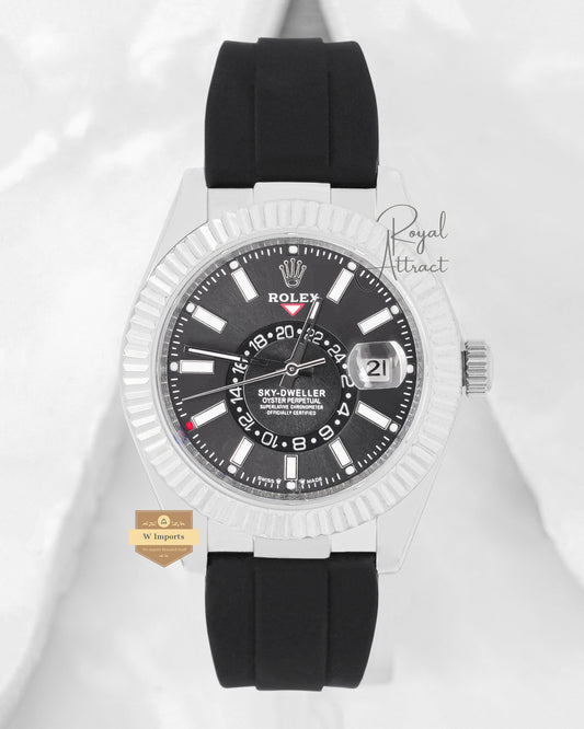 Latest Collection 42 Silver Case With Black Dial Automatic Watch V3 Factory