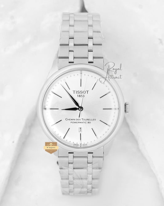 Latest Collection Silver With White Dial Chain Watch