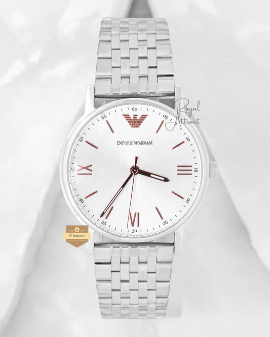 Latest Collection Classic All Silver With Dial Chain Watch