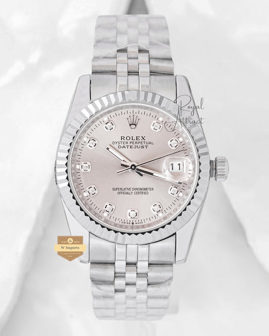 Latest Collection 36 Silver With Gray Dial Fluted Bezel Automatic Watch ZR Factory