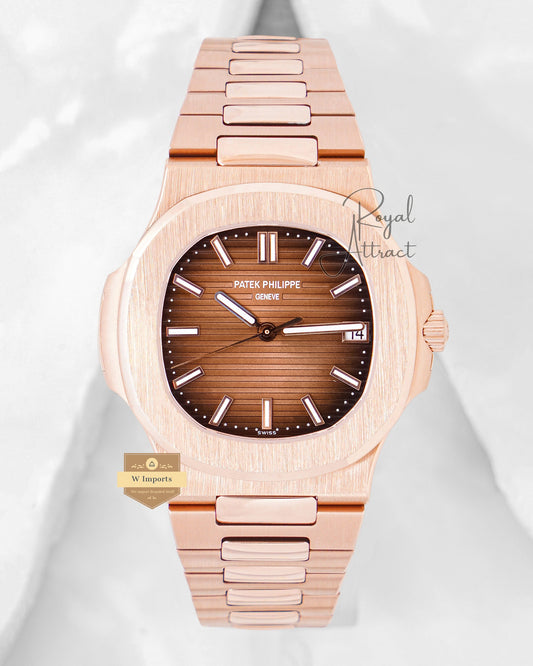 New Arrival Rose Gold Chocolate Brown Dial Super  C L 0 N E Standard