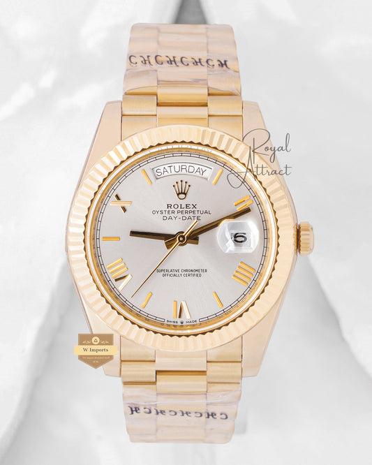 New Collection 40mm Yellow Gold With Gray Dial Roman Figure V3 Made