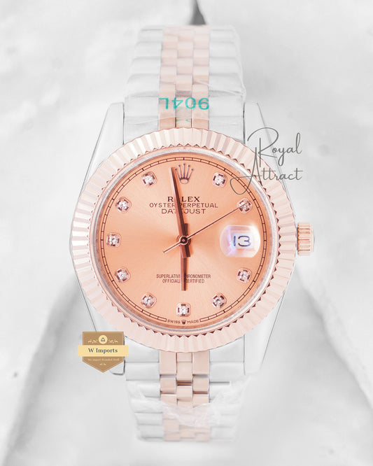 New Collection 40 Two Tone Rose Gold With Peach Dial V3 Made