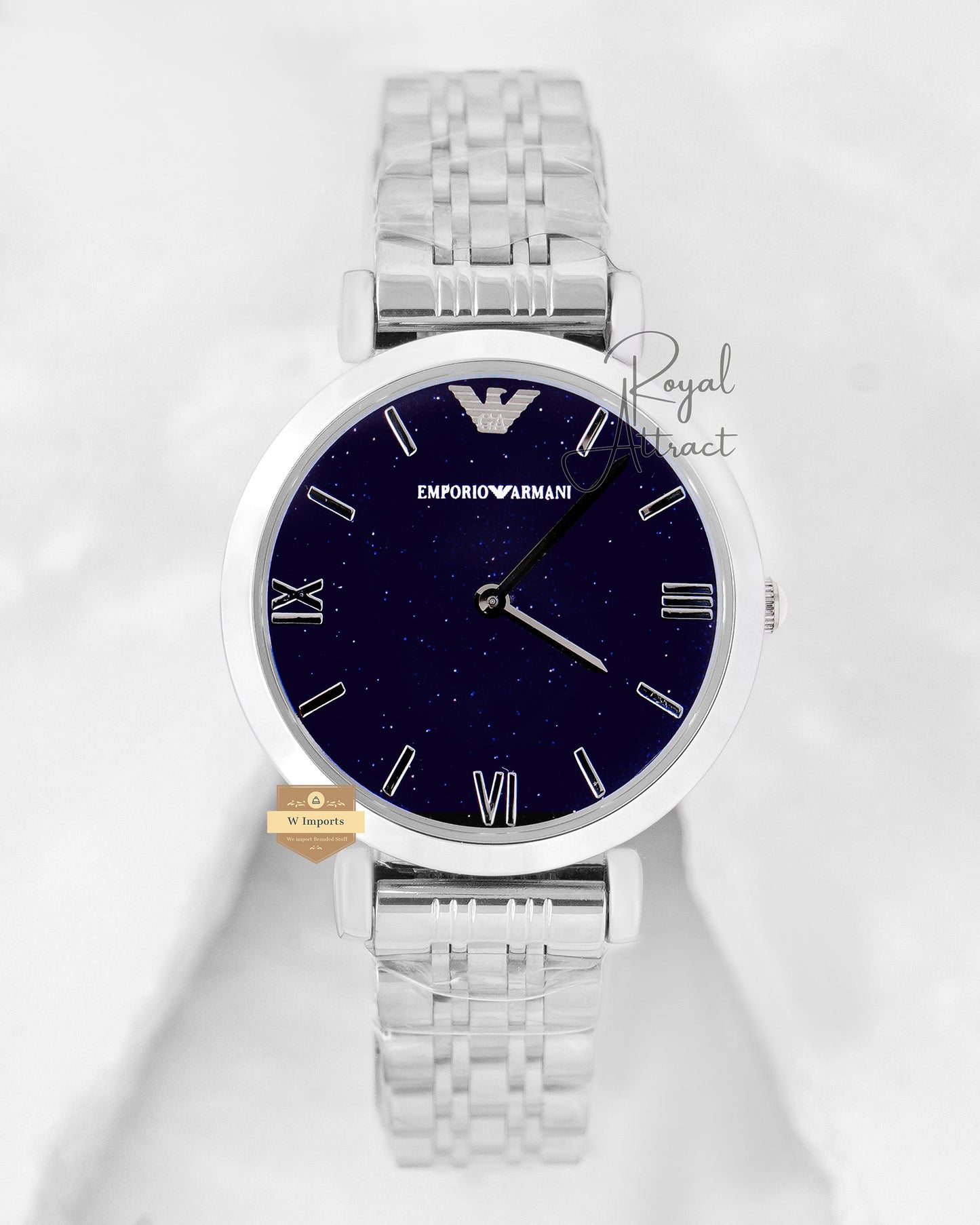 Latest Collection Silver With Galaxy Dial Chain Ladies Watch