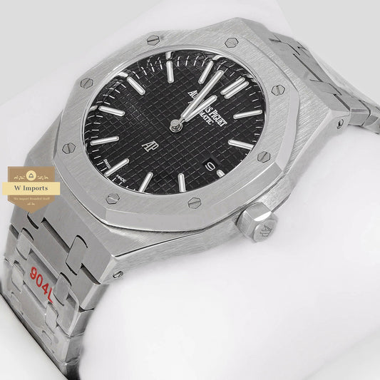 LATEST COLLECTION SILVER WITH BLACK DIAL CHAIN WATCH