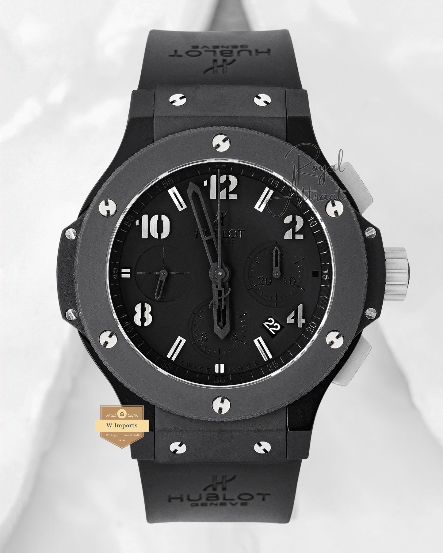 Premium Collection Chronograph All Black Case With Dial Automatic Watch