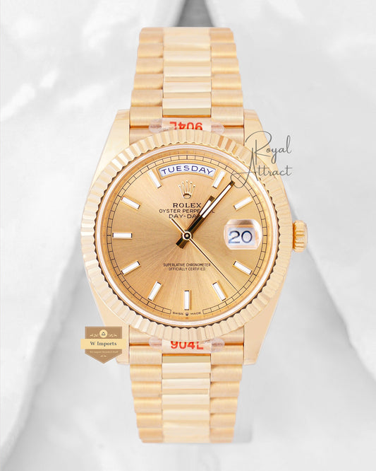 Latest Collection 40 All Yellow Gold Automatic Watch EW Made
