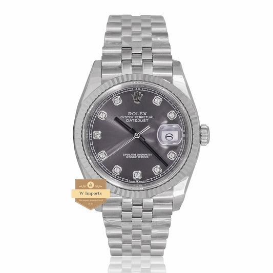 LATEST COLLECTION 36 SILVER WITH GRAY DIAL AUTOMATIC WATCH EW MADE