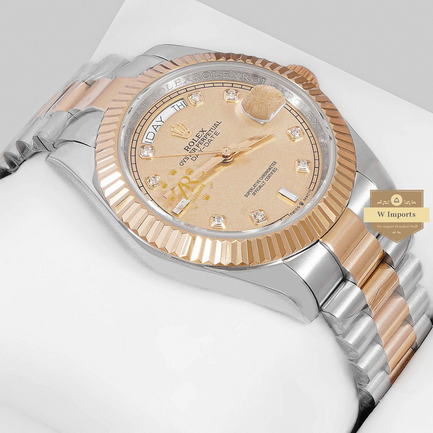 LATEST COLLECTION 40 TWO TONE YELLOW GOLD WITH DIAL AUTOMATIC WATCH ZR FACTORY