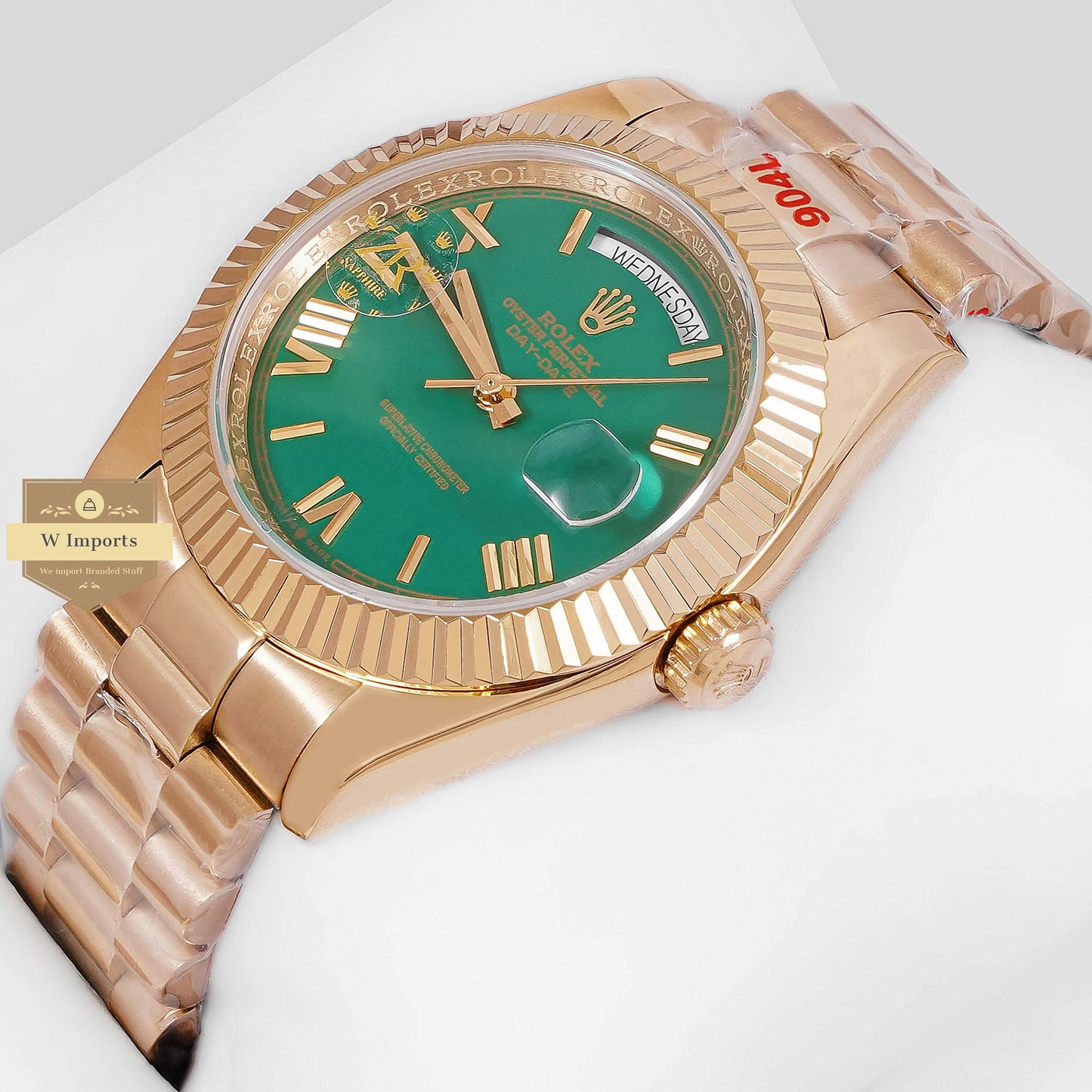 LATEST COLLECTION 40 YELLOW GOLD WITH GREEN DIAL AUTOMATIC WATCH ZR FACTORY