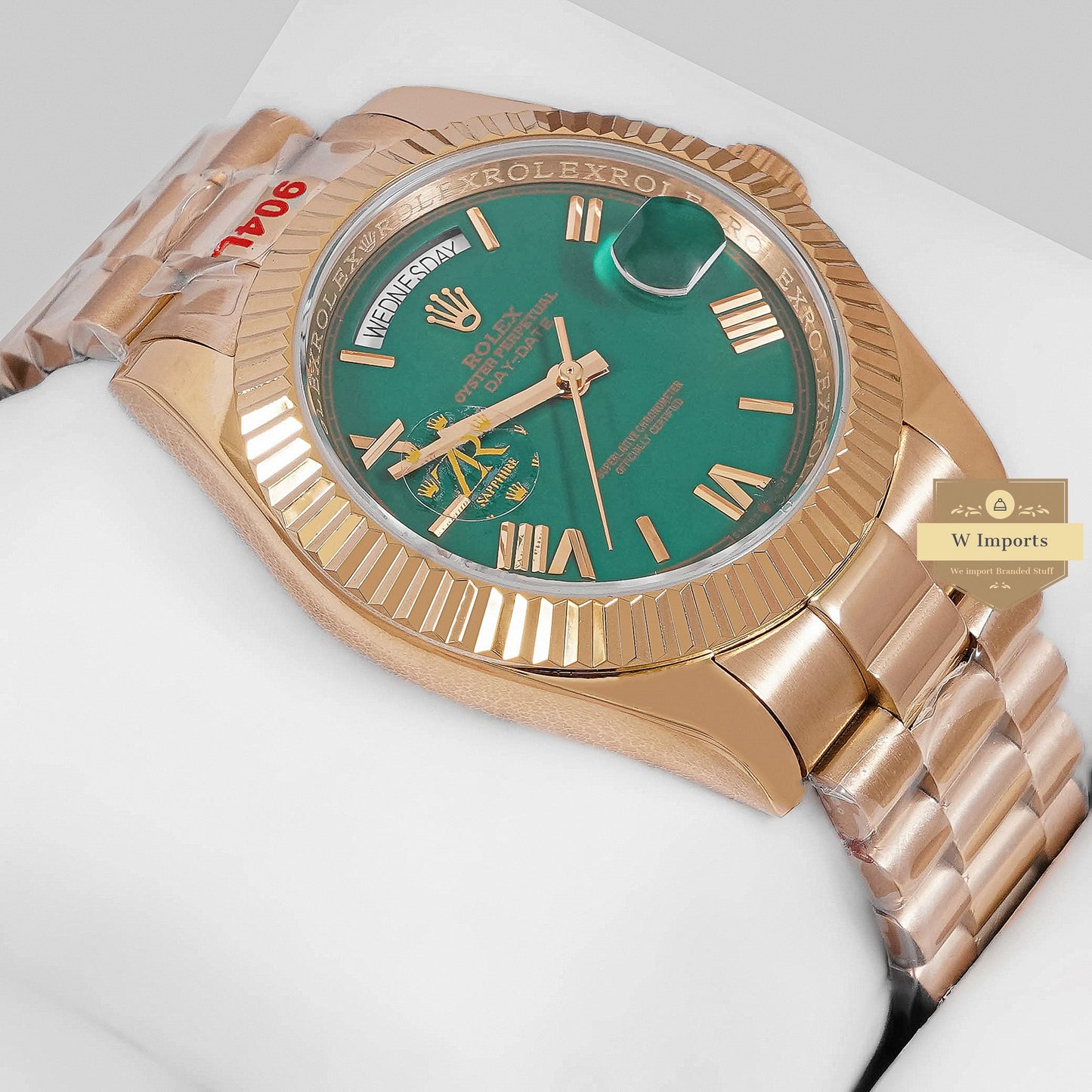 LATEST COLLECTION 40 YELLOW GOLD WITH GREEN DIAL AUTOMATIC WATCH ZR FACTORY