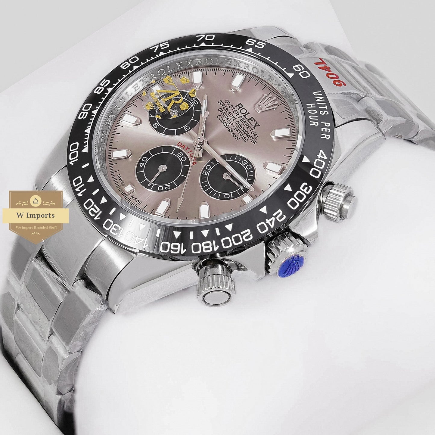 LATEST COLLECTION CHRONOGRAPH 40 SILVER WITH GRAY DIAL & BLACK BEZEL ZR FACTORY