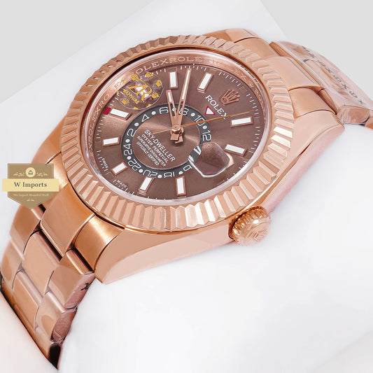 LATEST COLLECTION 42 ROSE GOLD WITH BROWN DIAL AUTOMATIC WATCH ZR FACTORY