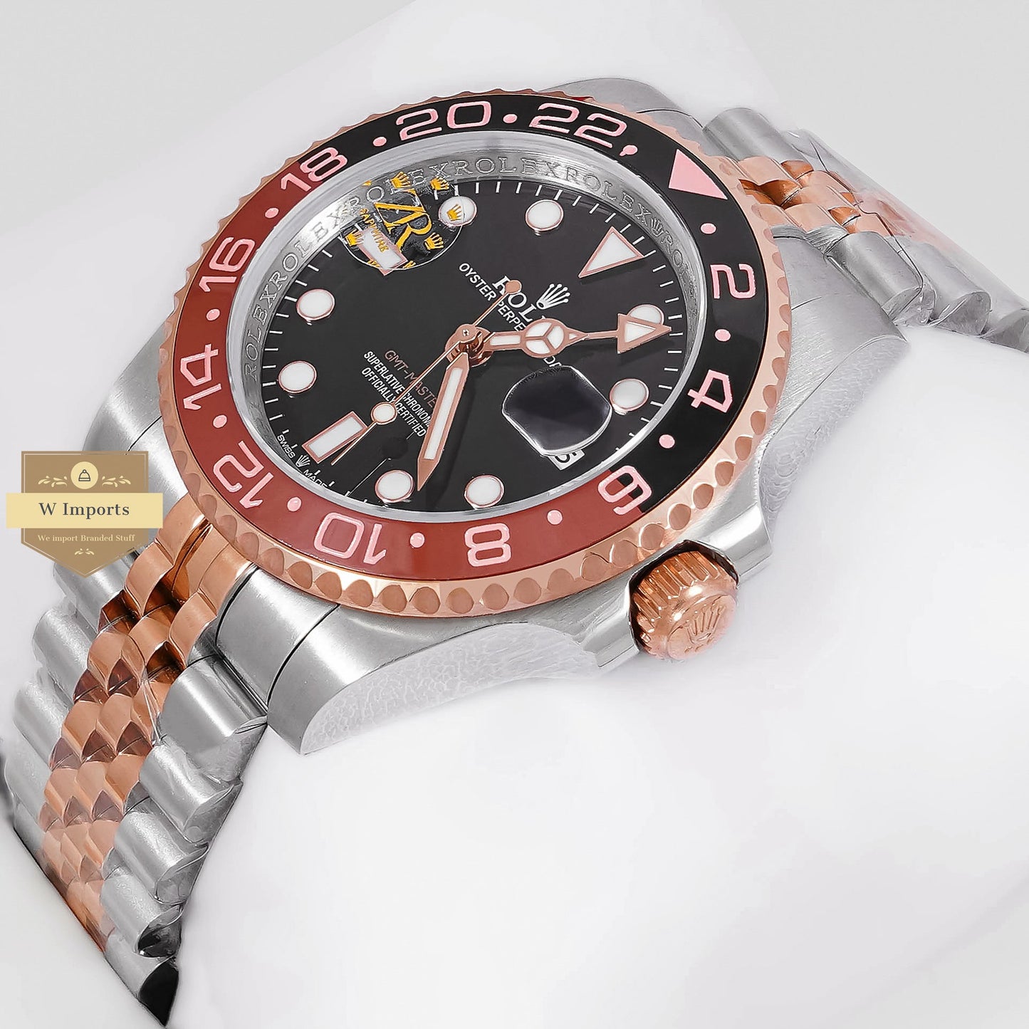 LATEST COLLECTION GMT 40 TWO TONE WITH BLACK DIAL AUTOMATIC WATCH ZR FACTORY