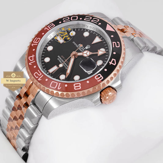 LATEST COLLECTION GMT 40 TWO TONE WITH BLACK DIAL AUTOMATIC WATCH ZR FACTORY