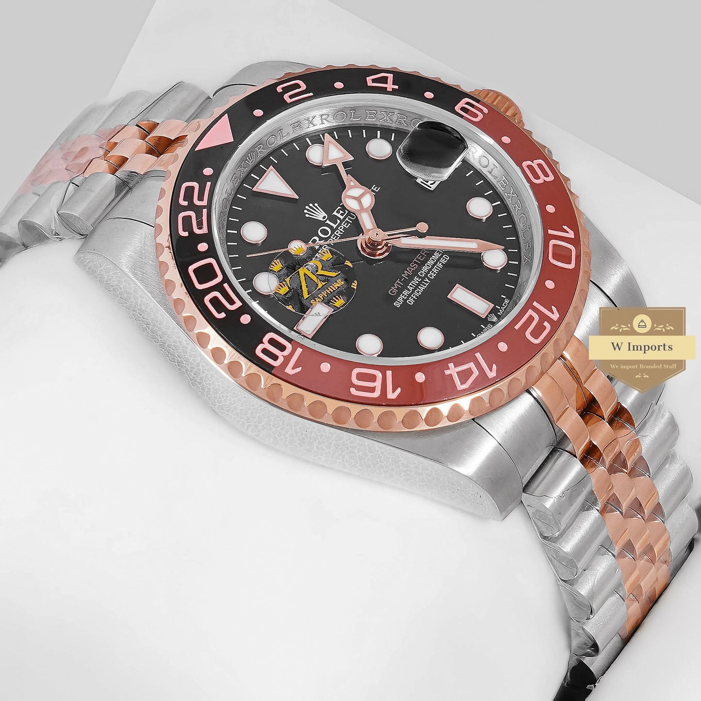 LATEST COLLECTION GMT 40 TWO TONE WITH BLACK DIAL AUTOMATIC WATCH ZR FACTORY